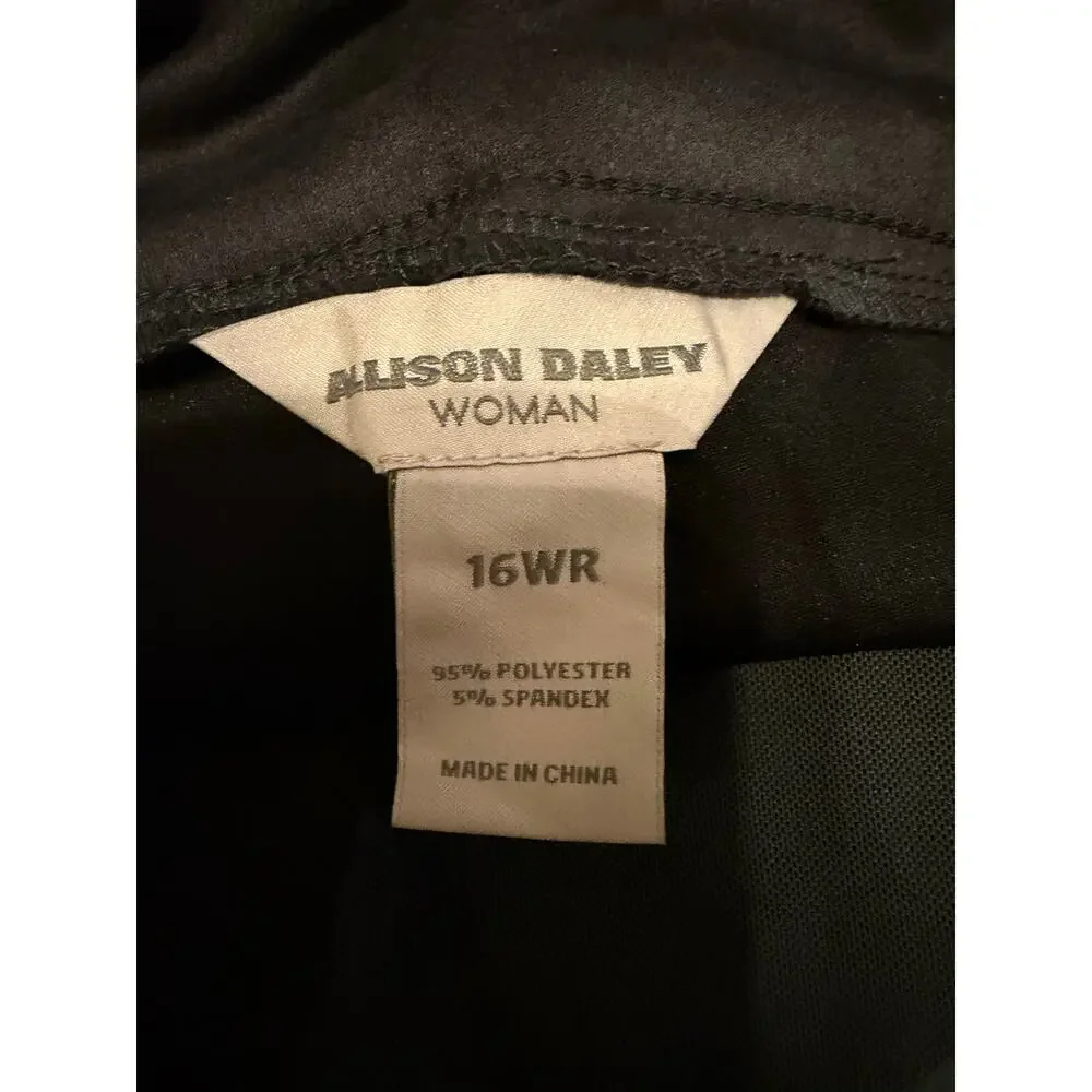 Allison Daley Gray Suede Pants Size 16WR NWT - Picture 5 of 5